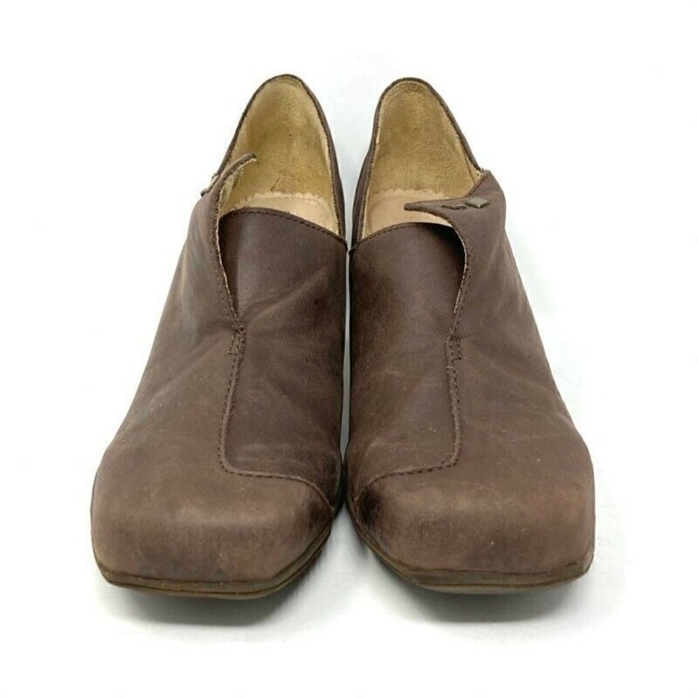 Sergio Tomani Boots Brown Leather Square Toe 10 - Picture 2 of 9
